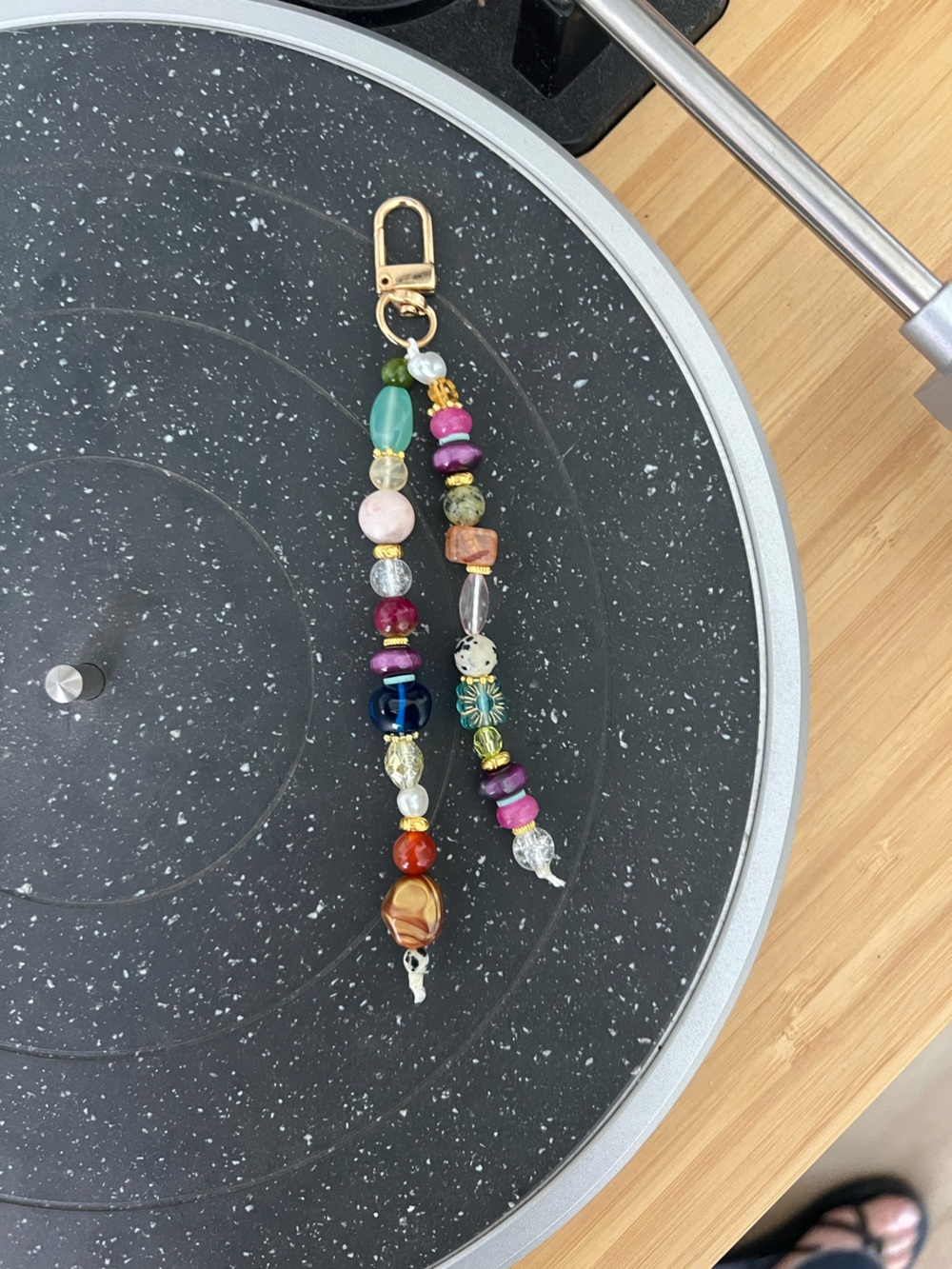 Multicolor Beaded Women's Bracelet - Mixed Gemstone Charm